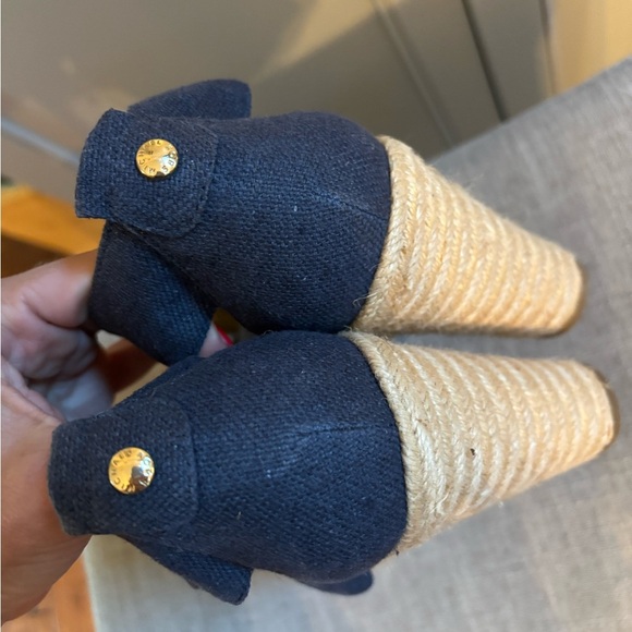 Michael Kors Damita Espadrille Platform Wedge Sandals- Navy 8.5 - Picture 5 of 8